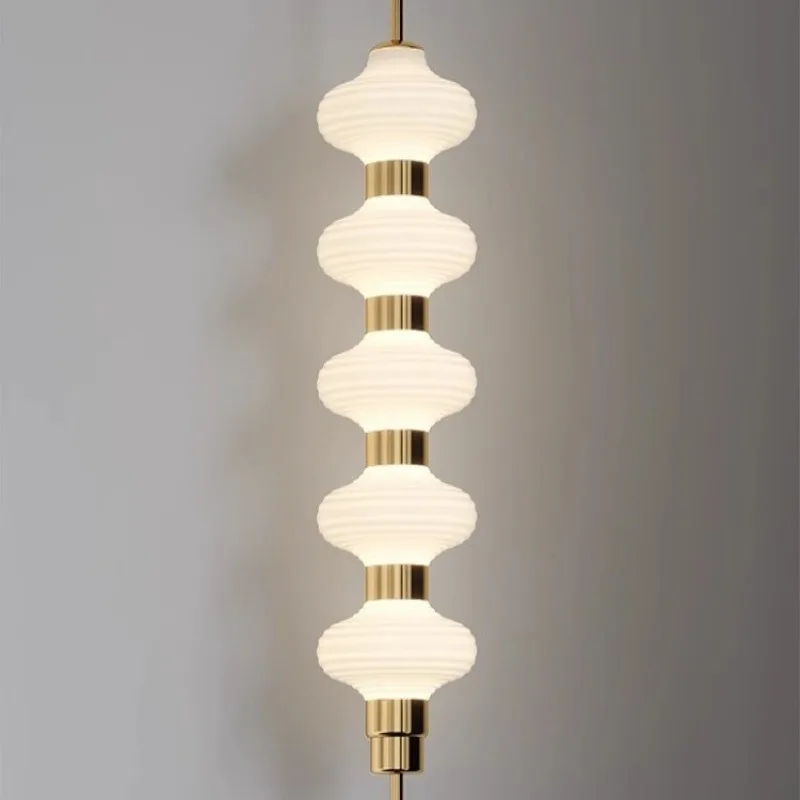Bauhaus Glass Gourd Pendant Lights Dining Room Bedroom Bedside Study Suspension Lamp Designer's Interior LED Lighting Luminaires
