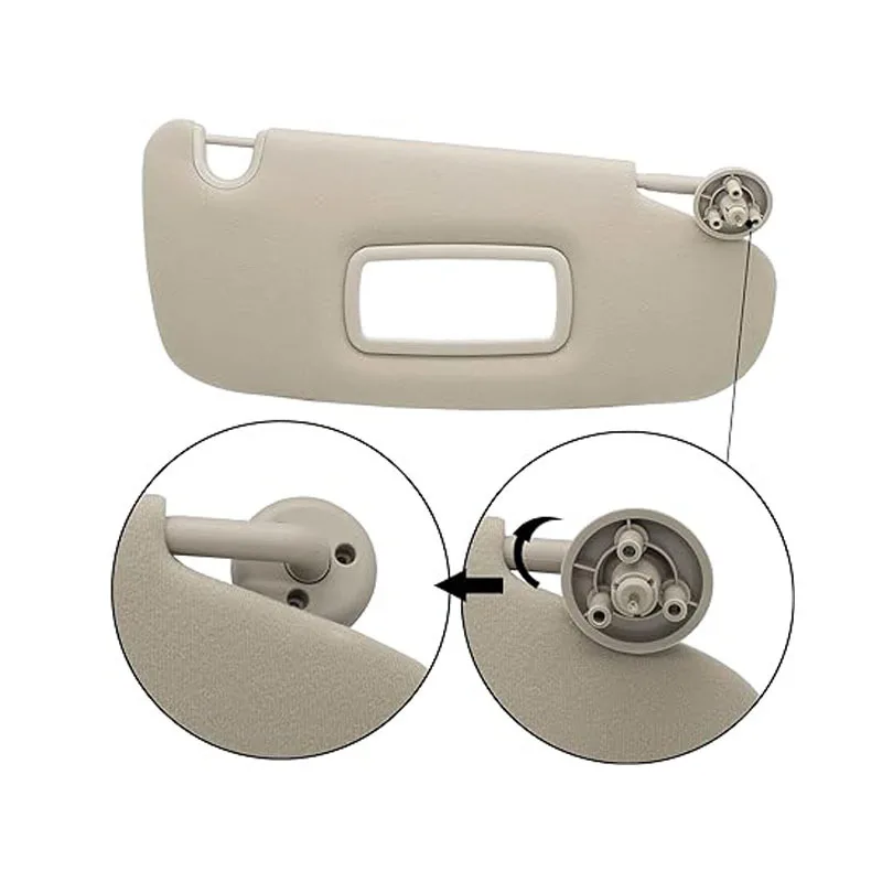 Car Sun Visor for Dodge Ram 1500 2500 3500 2002-2009 Left Right Side Windshield Sunshield No Light Replace 1CT11TL2AA 1 Pair