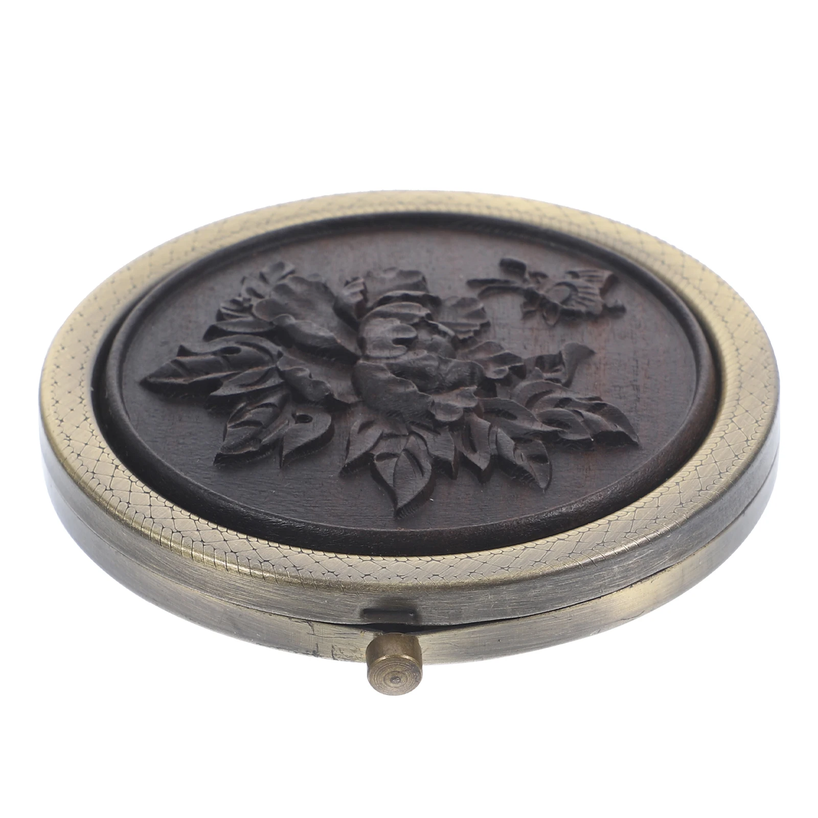 Składane dwustronne kompaktowe lusterko przenośne niezbędne do makijażu dla kobiet, idealne w podróży, małe lusterko kosmetyczne do noszenia.