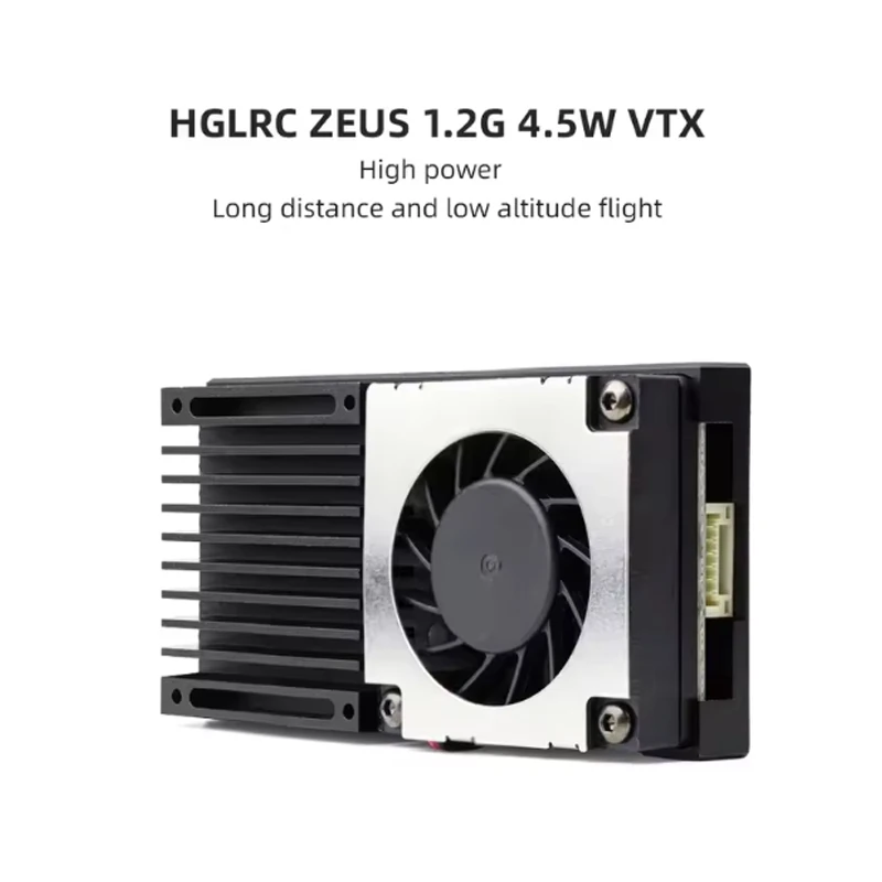 HGLRC ZEUS 1.2G 4.5W VTX 8CH 25mW 800mW Switchable 2-8S VTX Video Transmitter Module 1.2G 8Ch VRX For Long Range FPV Drone