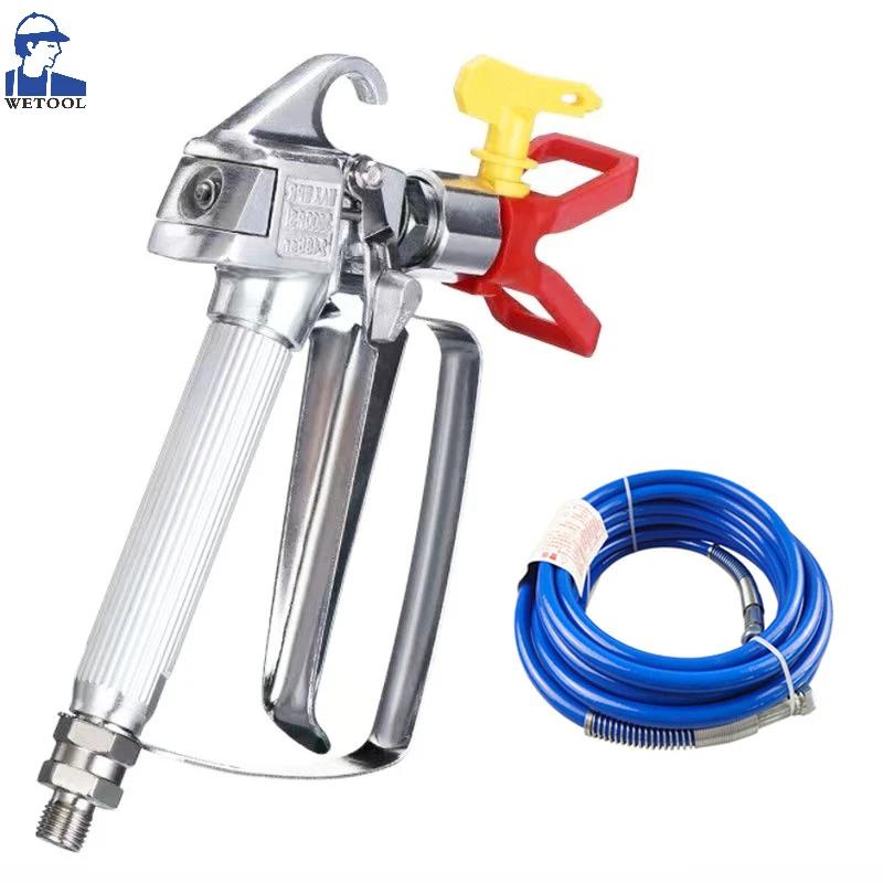 

Wetool 3600PSI Airless Paint Spray Gun with 517 Tip and Hose Flexible Fiber 26Ft for TItan Wagner Titan Pump Sprayer Machine