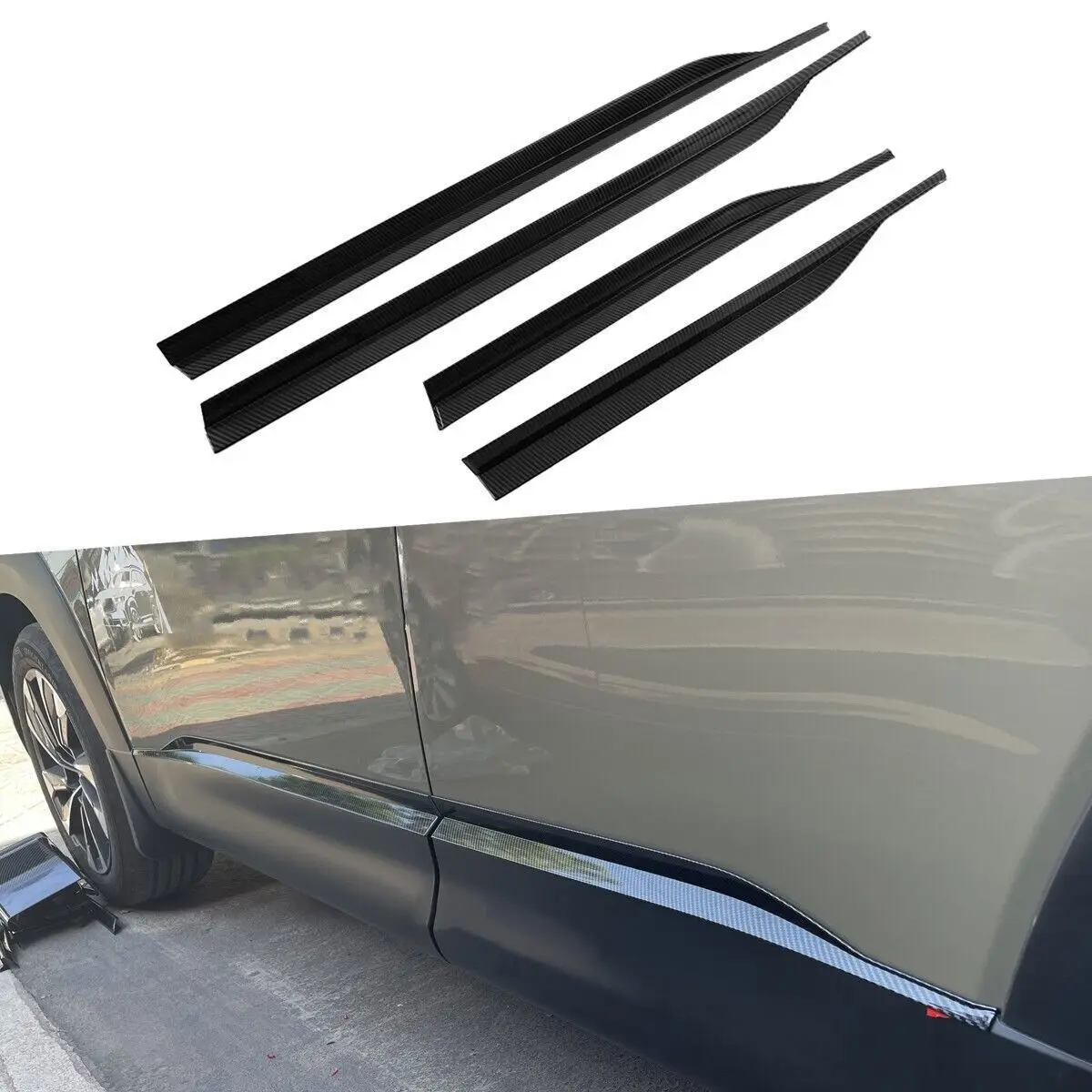 

For Mazda CX-50 2023-25 ABS Carbon Fiber Side Door Body Guard Molding Strip Trim