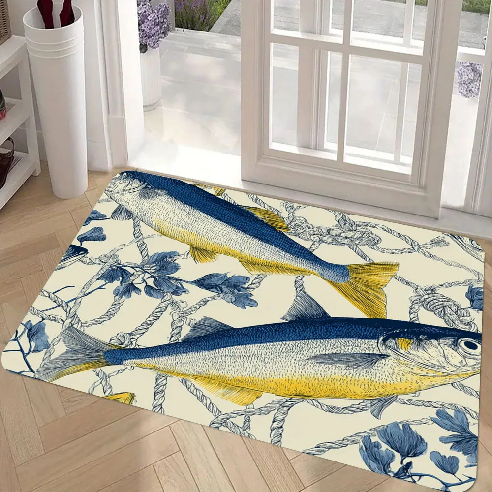 

Fish Doormat Xmas Home Decor Rug Living Room Bedroom Balcony Hallway Floormat8.19
