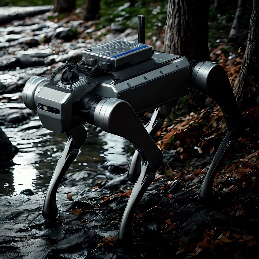 Autonomous Navigation Robot Dog, Smart Quadruped for Industrial Inspection Security Patrol Warehouse ing