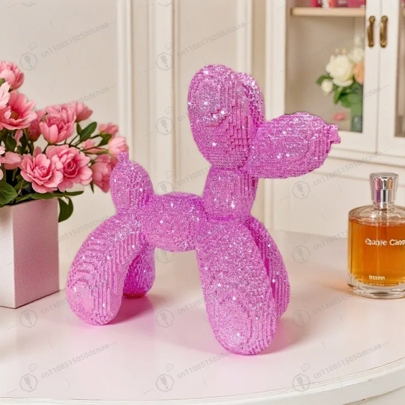 

Легкий роскошный посыпающий золотой строительный блок, воздушный шар, украшение для собаки, украшение для дома, гостиной, кабинета, офиса, рабочего стола, художественное украшение