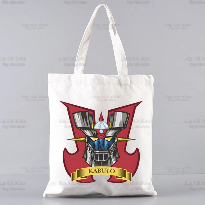 Mazinger Z Anime Robot Harajuku torba na zakupy torby na zakupy płócienna torba na zakupy wielokrotnego użytku duża torebka codzienna torba na ramię dla kobiet