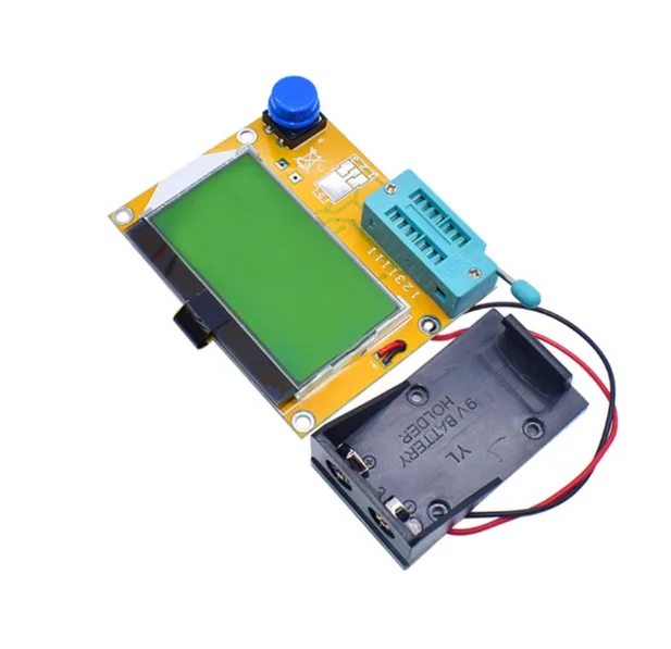 LCR-T4 graphical transistor tester resistance capacitance ESR thyristor LCD display with battery case