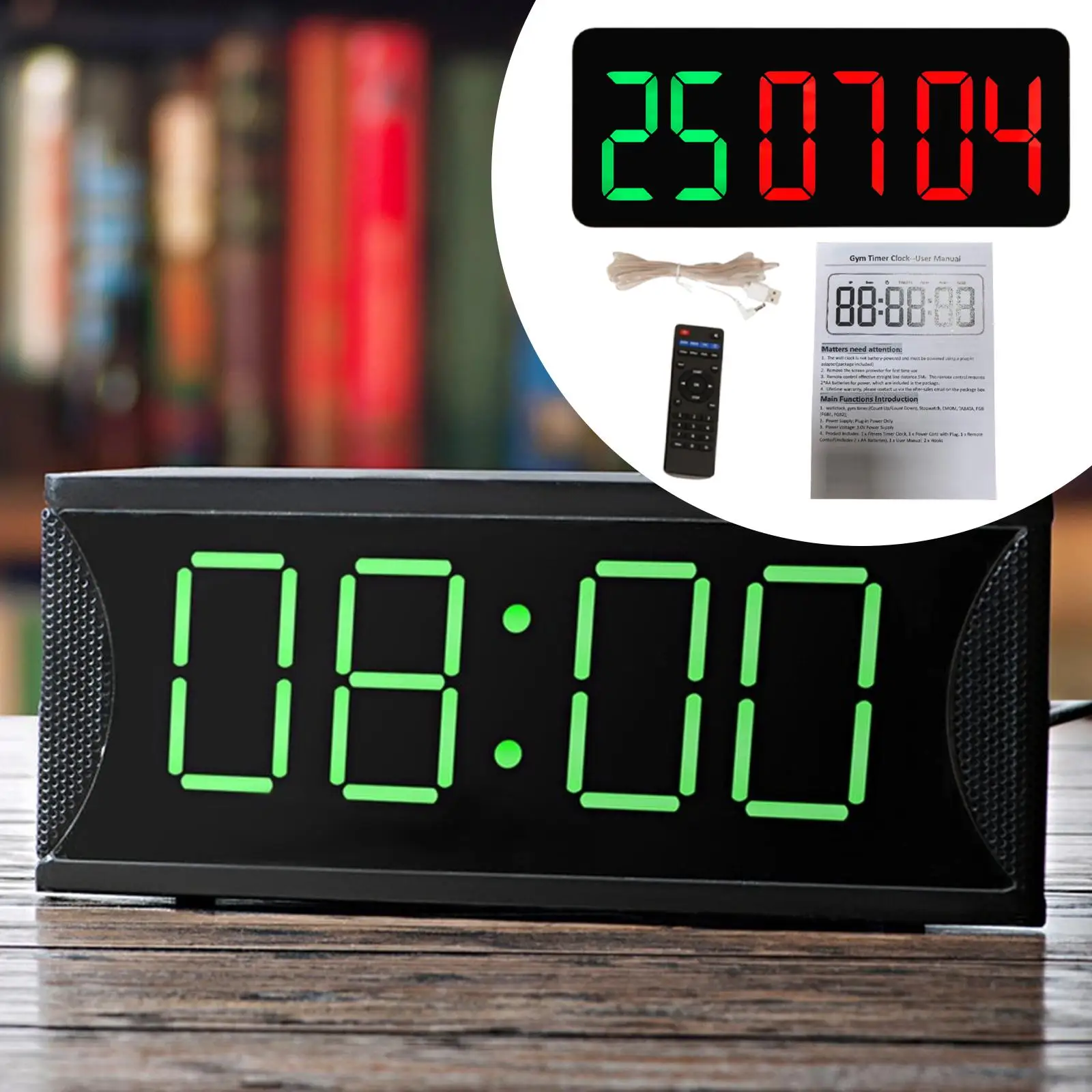 Gym Timer Versatile LED Digital Display Stopwatch for Study Workout Boxing