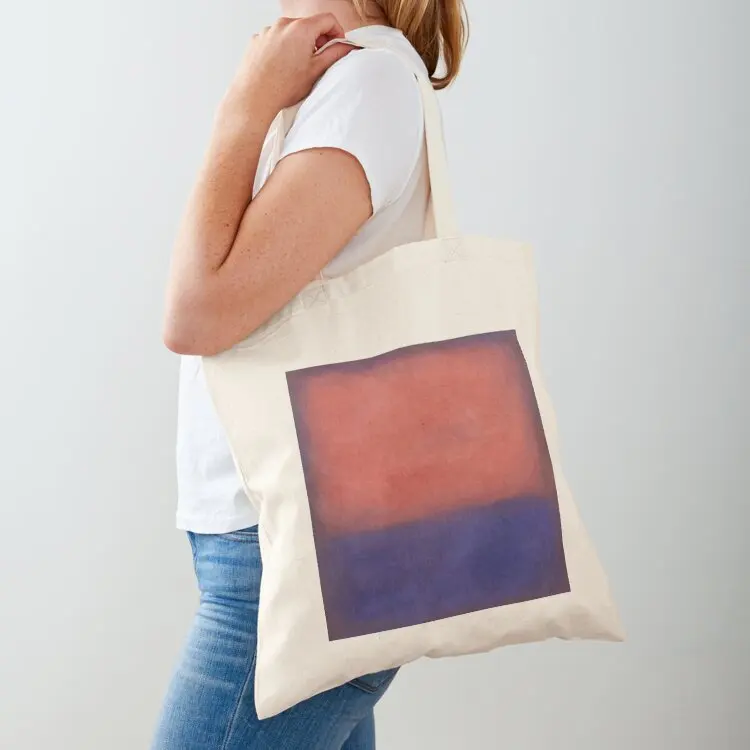 

Rothko-Inspired Peach Navy Tote Bag cloth bag woman tote bag custom Canvas Customizable tote