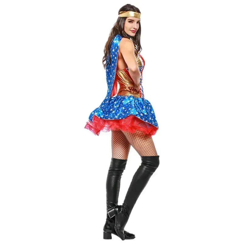 مثير الكبار روما Supergirl زي هالوين الدجاجة حزب سوبر المرأة تأثيري فستان بتصميم حالم