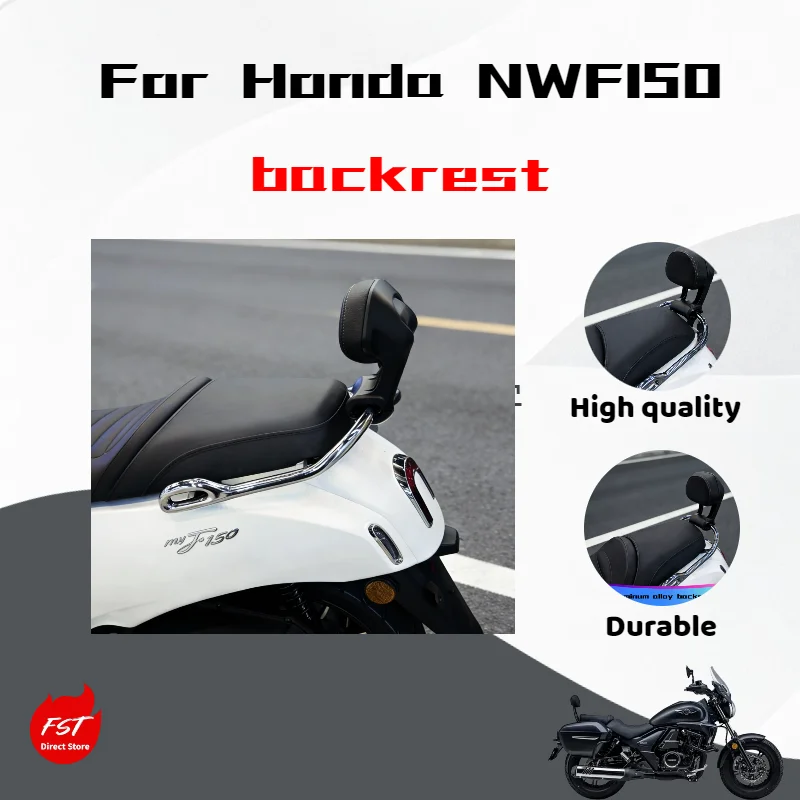 For Honda NW F150 Dedicated Backrest Aluminum Alloy Backrest Rear Seat Backrest Spoiler