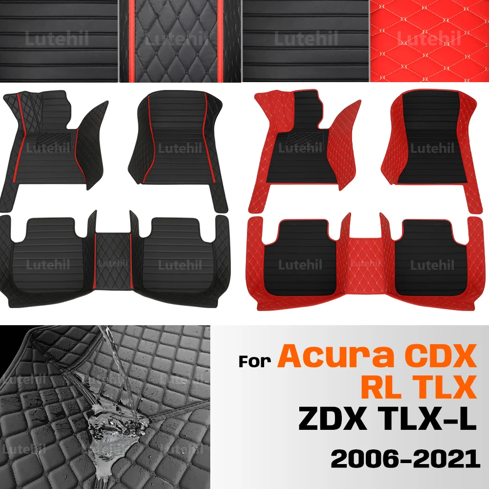 

For Acura CDX RL TLX ZDX TLX-L 2006-2021 Custom Car Floor Mat Automobile Carpet Cover Interior Accessories Protective Pad