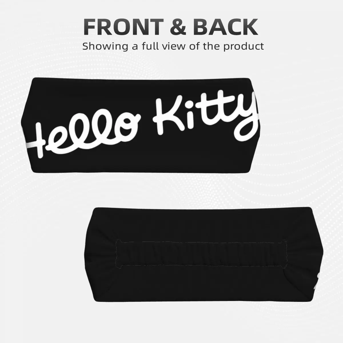 Sanrio Hello Kitty-banda para el sudor personalizada para hombre y mujer, diadema absorbente antideslizante para gimnasio, Fútbol