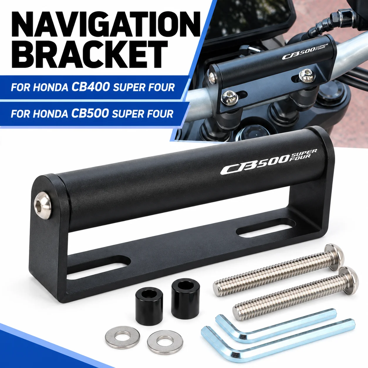 For Honda CB400 CB500 Super Four 2026- Handlebar Crossbar Multifunctional Phone GPS Navigation Mount Bracket Accessories