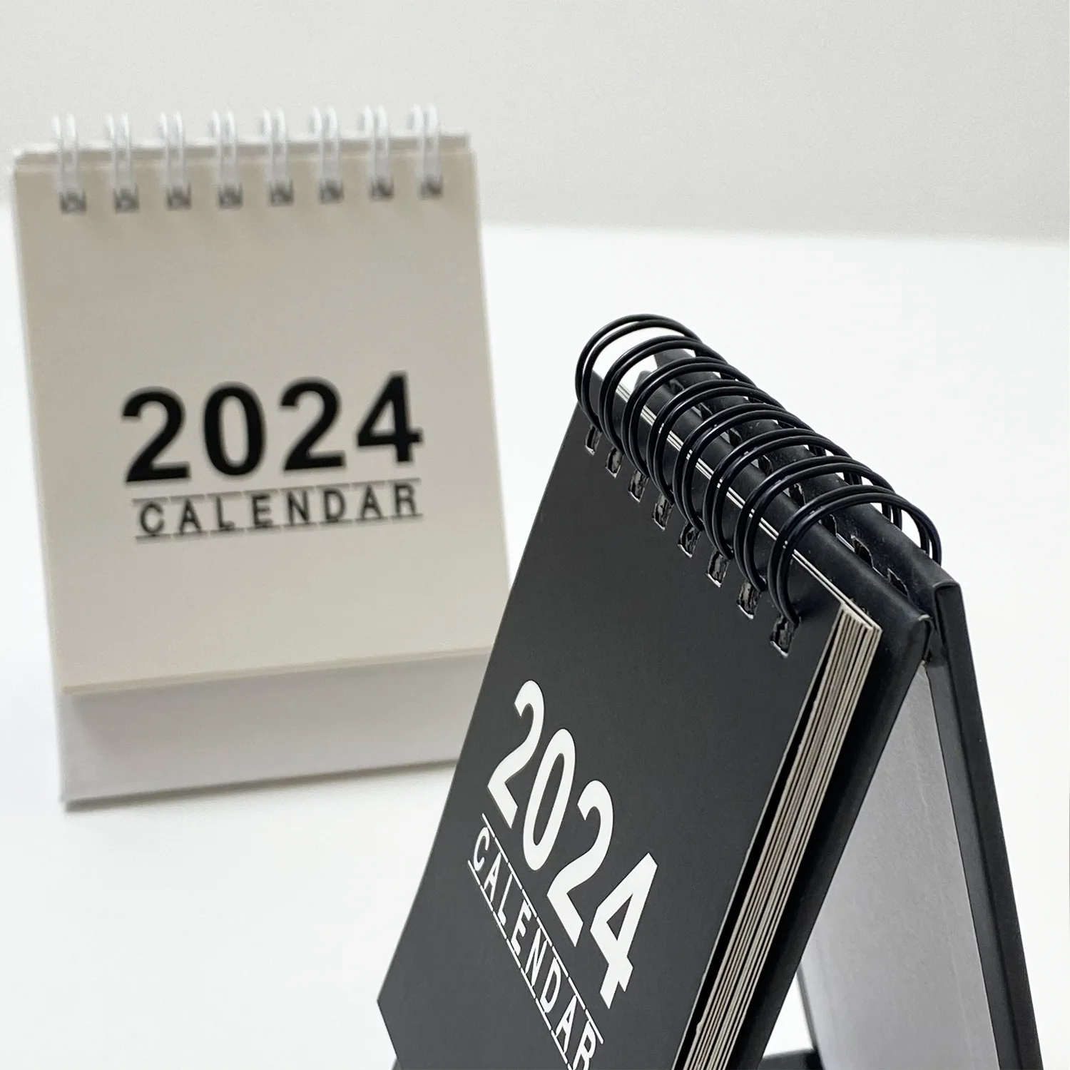 1 Pc 2024 Year English Mini Calendar Creative Minimalist Calendar Student Office Desktop Decoration Portable Monthly Calendar