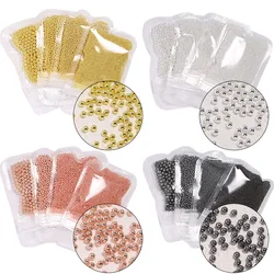 10g 0.4mm-3mm Rose Gold Silver Black Mini Steel Ball Metal Micro Caviars Alloy Nail Art Rhinestones Jewelry Manicure DIY Charms