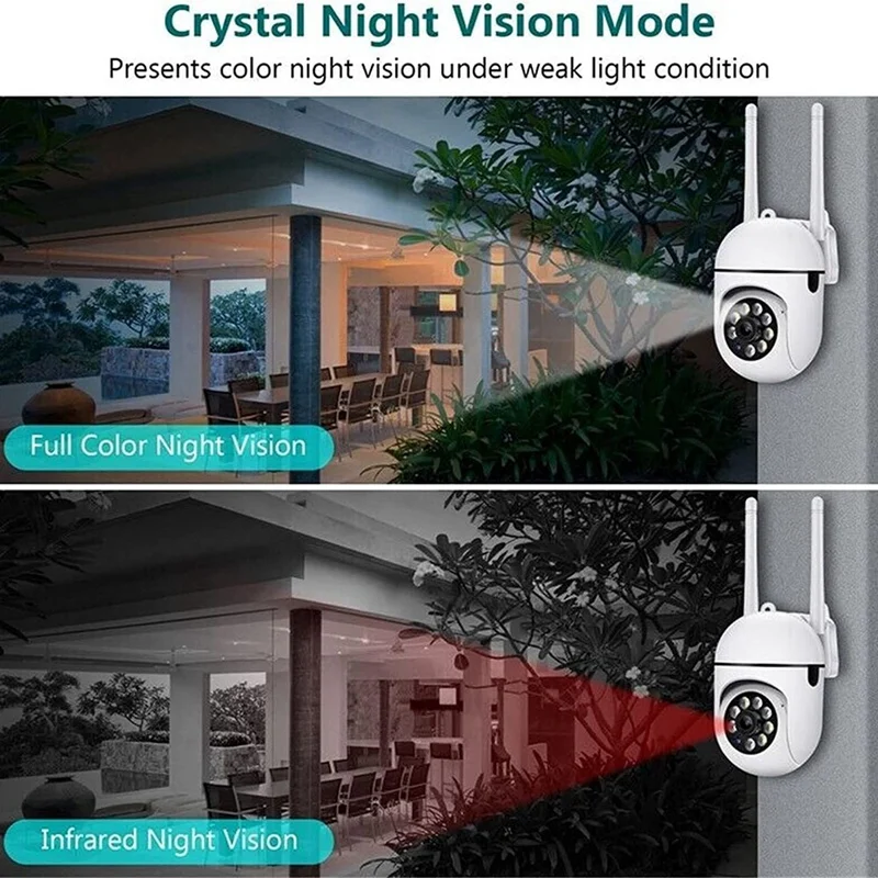 , 2.4GHz WiFi Cameras for Home Security, 1080P Dome Surveillance Cameras 360° View, 2-Way Audio-A07G