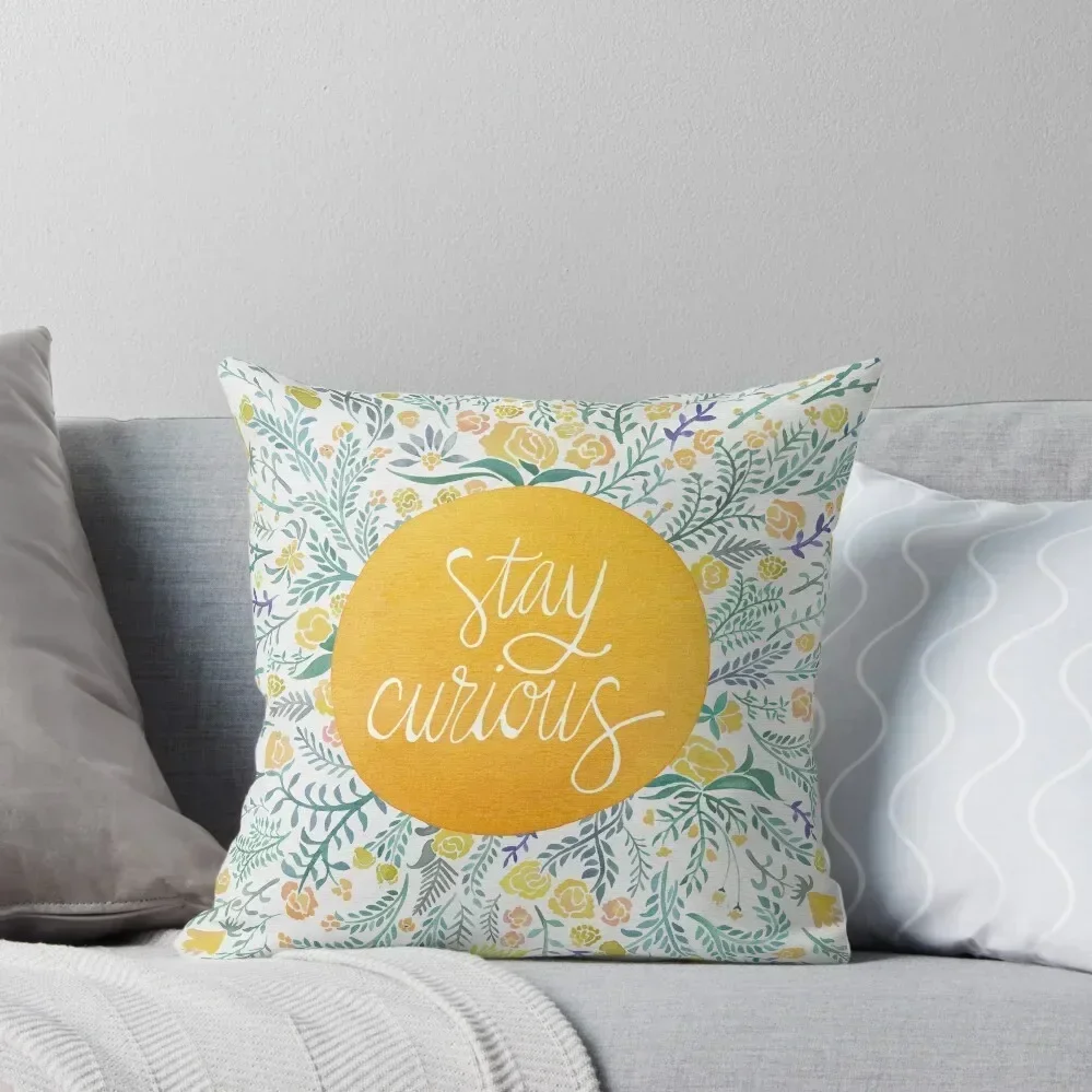 

Stay Curious – Yellow & Green Throw Pillow Marble Cushion Cover Christmas Pillowcase Cushions For Decorative Sofa pillow