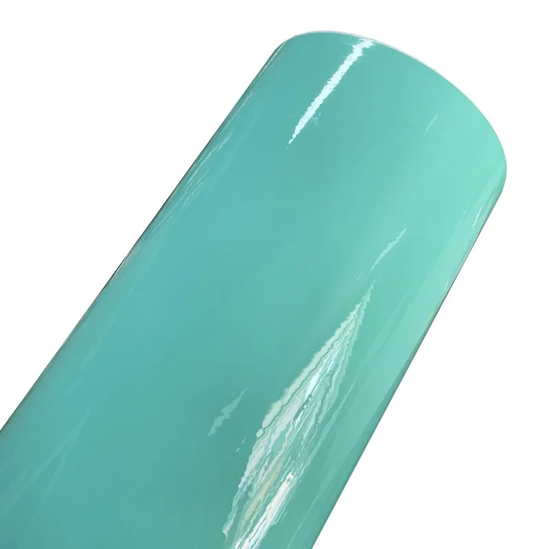 Premium Gloss Miami Teal Vinyl Wrap Film Rolle selbstklebende Aufkleber Fahrzeug Auto Wrapping Folie