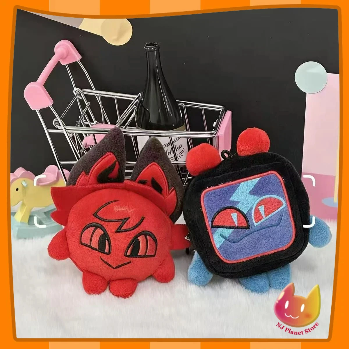 

10 см Аниме Новинка Hazbin Hotel Аластор Вокс Косплей Хлопковый плюшевый милый плюшевый рюкзак-брелок Подвеска Подарок на день рождения Рождество