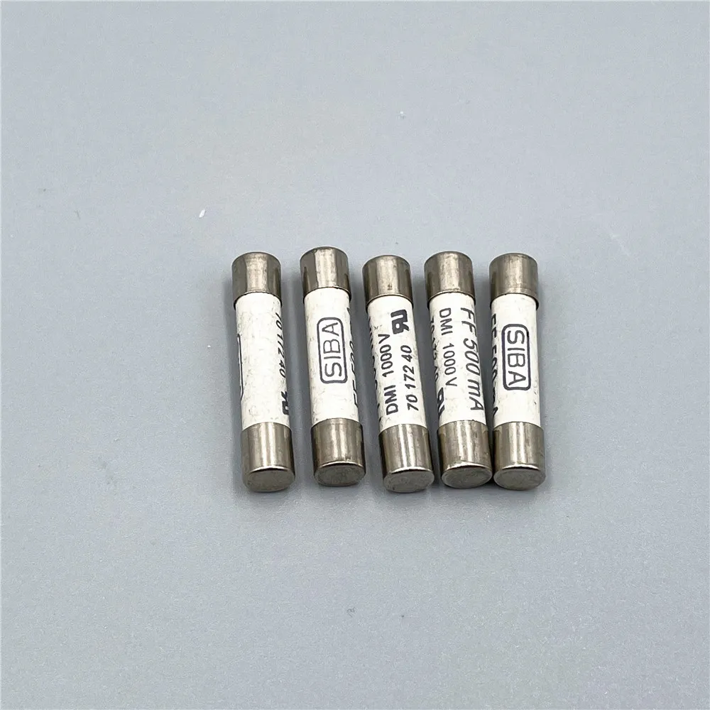 5pcs/Lot SIBA FF 500mA 1000V 30kA 6.3x32mm 7017240 DMI Fast Acting Ceramic Fuse Links for Fluke Multimeter F15B F17B F18B