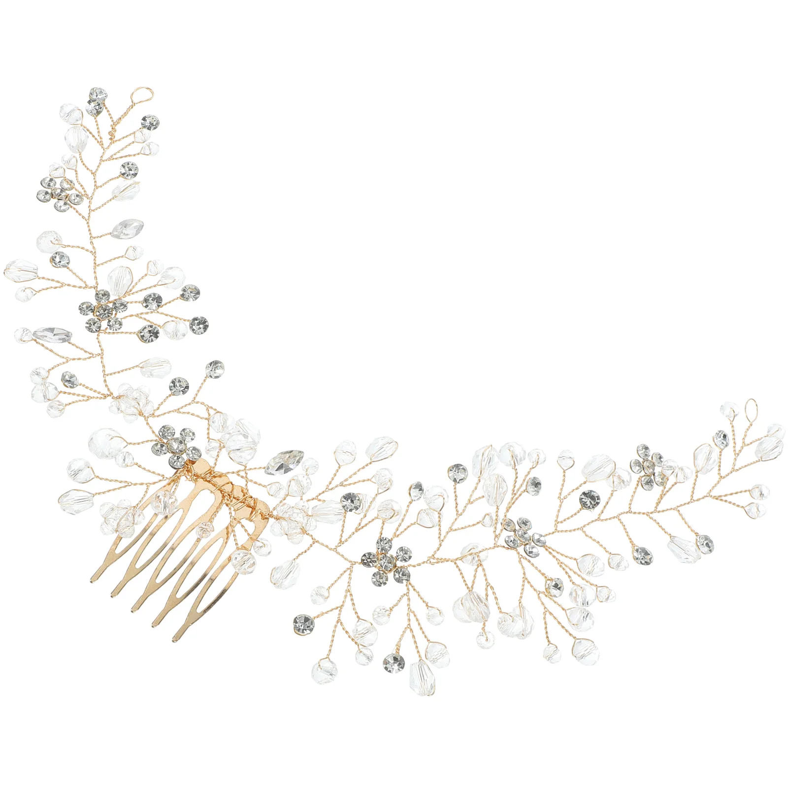 

Crystal Vine Wedding Headpiece For Bride Rhinestone Hair Accessories Women Hair Vine With Comb Bridal Hairpiece