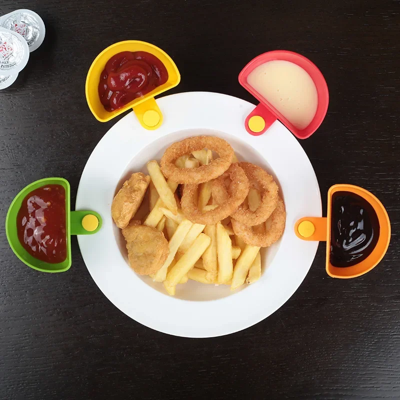 Kitchen Dining Table Plastic Salad Bowl Seasoning Bowl Sauce Bowl Can Clip Dishes French Fries Partner Seasoning Dish Dropship