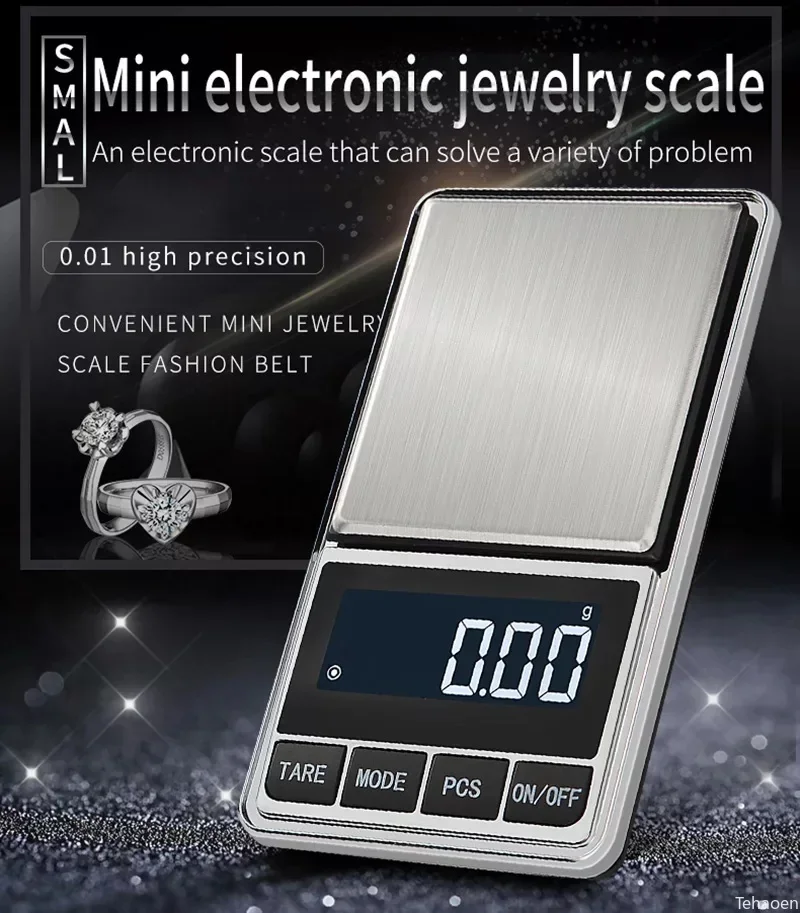 0.01g Precision Pocket Scale Digital Electronic Gold Jewelry Carat Diamond Balance Mini Mg Scales Portable Weighing
