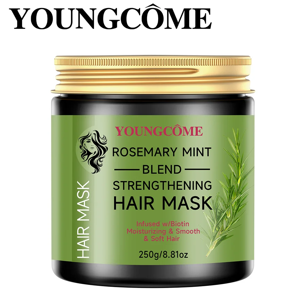 YOUNGCOME Repair Damage Frizz Anti Dryness Soft Smooth Shiny Moisturize Hair Scalp Care Rosemary Mint Strengthening Hair Cream