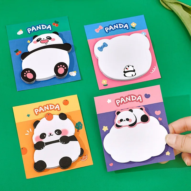 

Kawaii Animal Die Cut Sticky Notes Cute Panda Puppy Self-Adhesive Memo Pads Assorted for Journal Decor School Supplies Daily