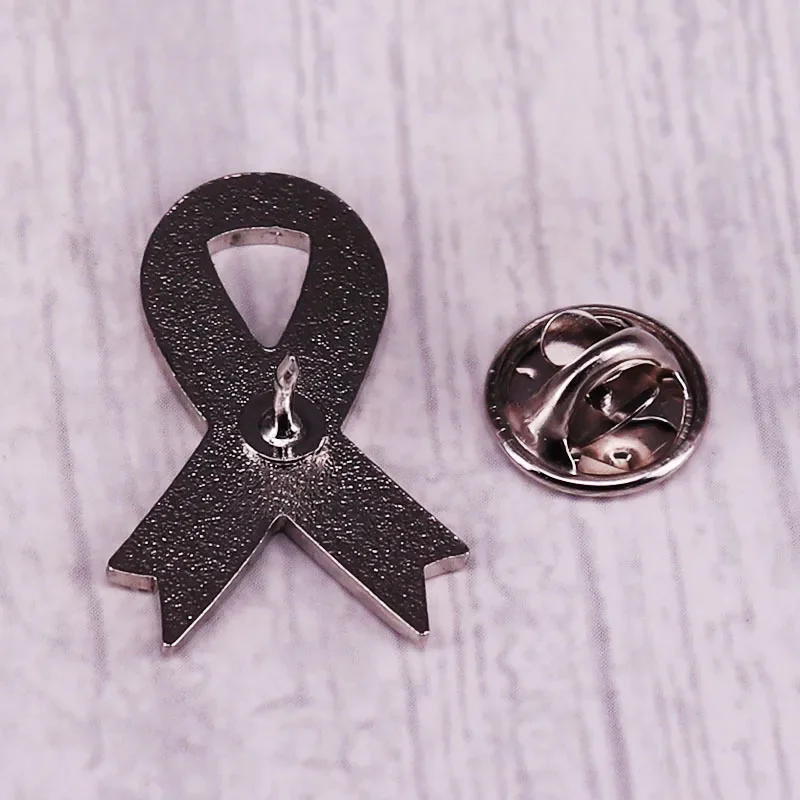 Epilepsy Consciousness Purple Ribbon Enamel Pin Brooch Badge