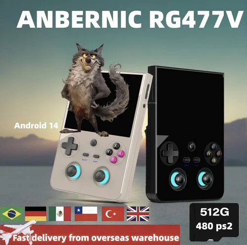 Consola De Juegos Portátil Anbernic Rg 477V, Pantalla Hd