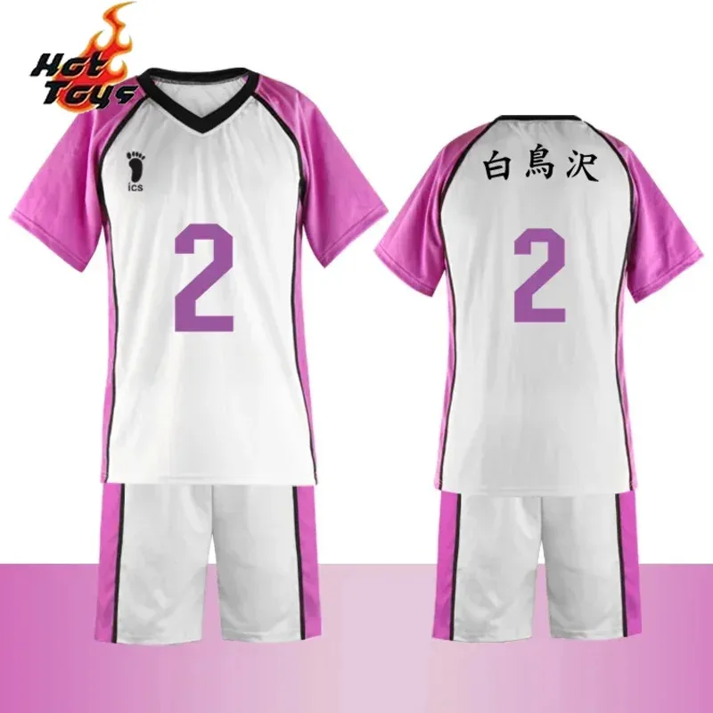 

Сиси 2233Аниме Haikyuu Косплей Костюм Shiratorizawa Школьная спортивная одежда Волейбольный клуб Джерси Униформа Tendou Satori Футболка