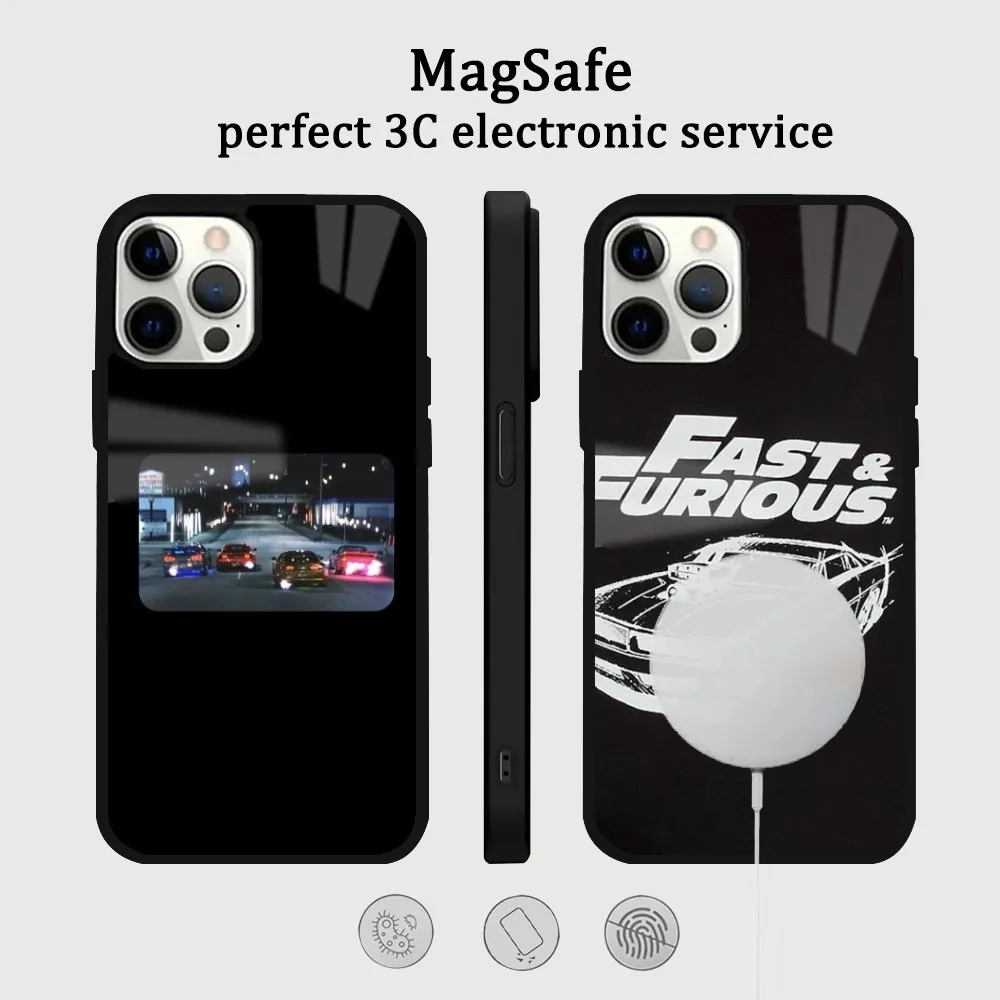 F-Fasts And F-Furious Moive Phone Case For IPhone 16 15 14 13 12 11 Pro Max Plus Mini Magsafe Mirror Wireless Magnetic Cover