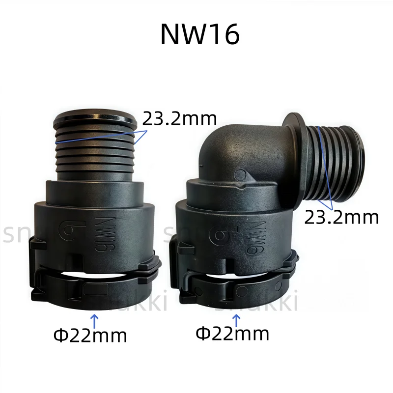 

NW16 connector Cooling fluid Water pipe Heating pipe joint plastic water tube fittings auto parts for car 1pc