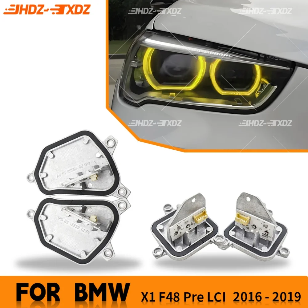 

Yellow Angel Eyes DRL Module For BMW X1 F48 F49 X2 F39 2016-2019 Amber Blue Red LED Headlight Daytime Running Light 63117428791