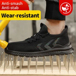 Men's Safety Shoes Steel Toe Boots for Men Anti impact Anti puncture Ultra Light Durable Soft Outdoor Industrial Work Shoes