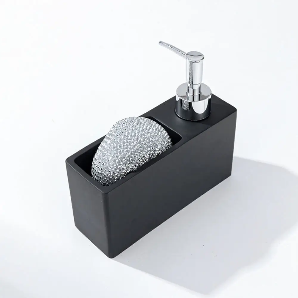 Kitchen Soap Dispenser Sponge Holder Press Pump Organizer For Dishwashing Liquid Countertop Storage Rack Bathroom Accessory