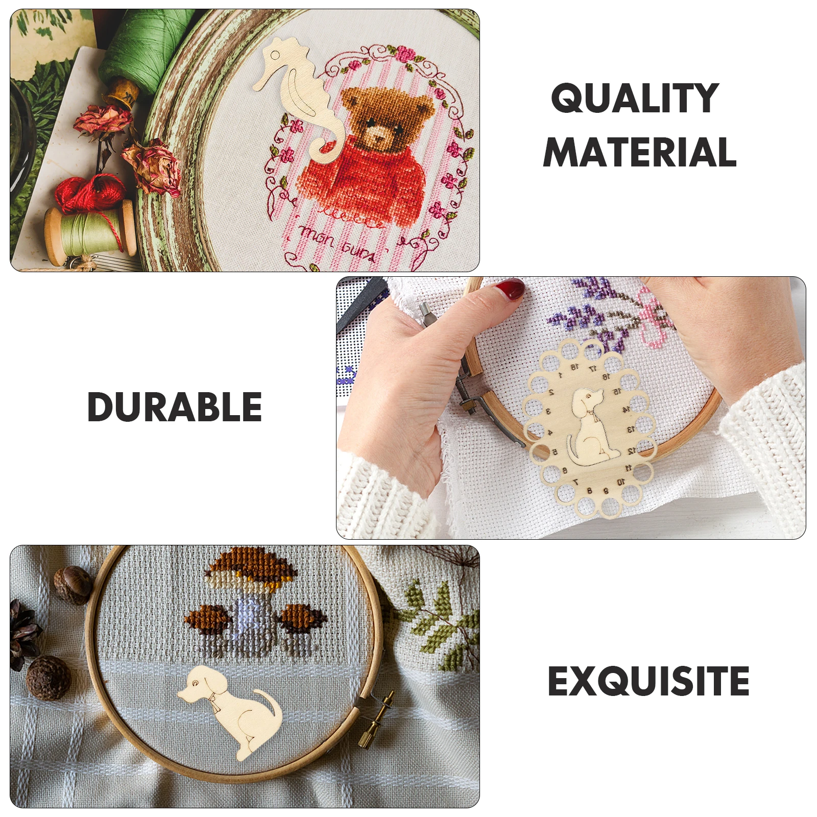 

4 Pcs Cross Stitch Accessories Splitter Set Embroidery Threads Organiser Retainer Yarn Holder