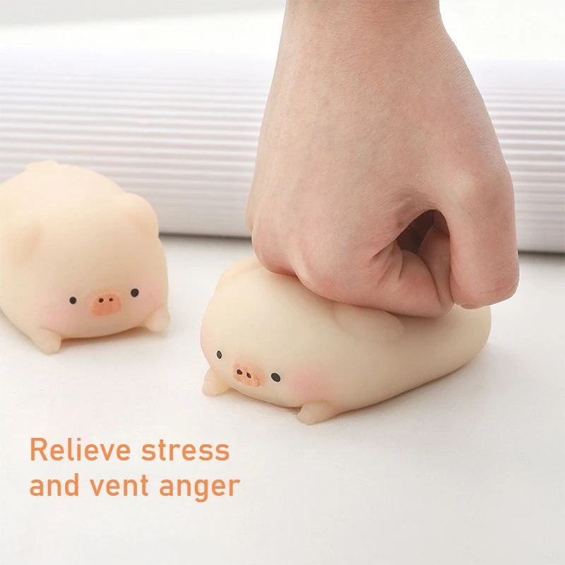 Cute Little Pink Pig Squeeze Toys Pink Piglet Stress-relieving and Venting Toys Kawaii Pet Fidget Toys Gifts for Friends