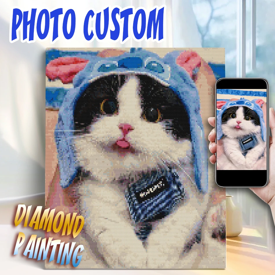 

SDOYUNO 5d Diamond Mosaic With Your Photo Personalized Customized Full Round Kits Pet portrait Embroidery Sale Unique Gift