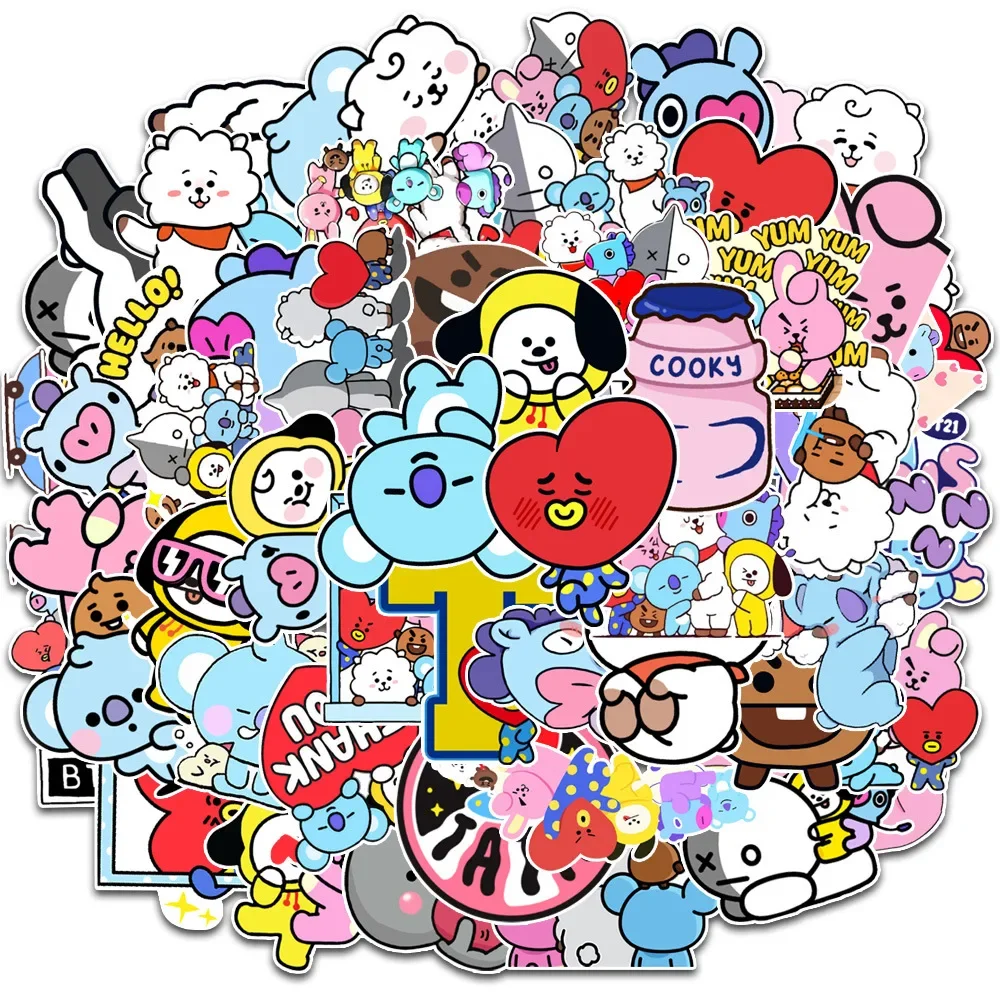 10/30/50PCS Children Cartoon Cute Stickers Graffiti Refrigerator Guitar Skateboard Computer Indoor Bathroom Decoration Wholesale