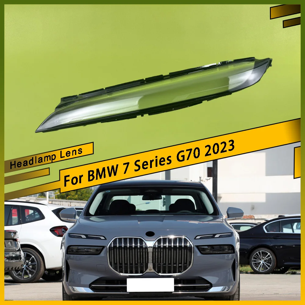 

Car Front Headlight Lens Cover Transparent Headlights Cover Lampshade Car Accessories Replacement For BMW 7 Series G70 2023