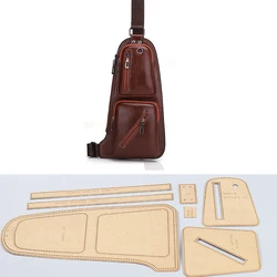 500gsm kraft paper sewing pattern leather craft vintage chest bag die cutting template 33x18cm