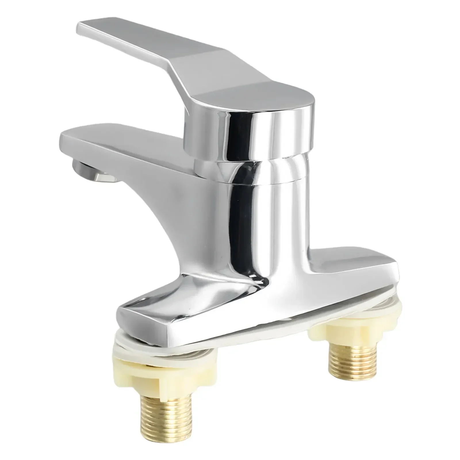 Basin Faucets Wall Mounted Hot Cold Water Double-hole Spout Mixer Tap Bathroom Triple Valve Bath Concealed Shower Tap Hardware