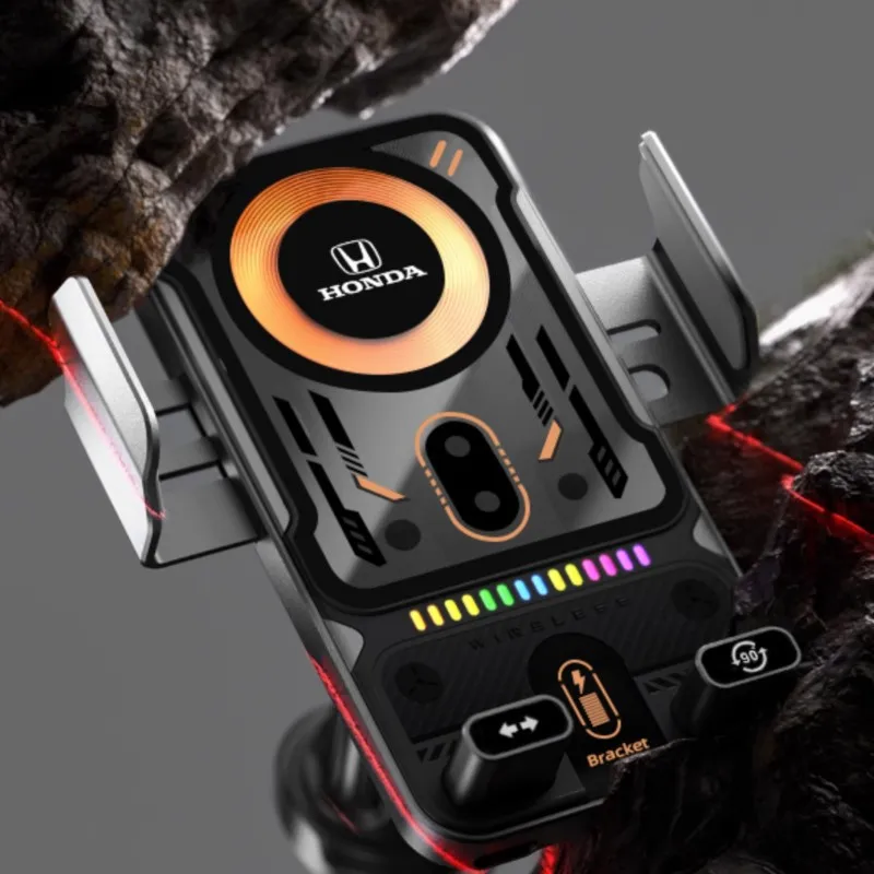 

Car Phone Holder Wireless Charger Fixed Phone Holder Accessories For Honda Civic Accord Fit Jazz CRV BRV HRV Insight Pilot