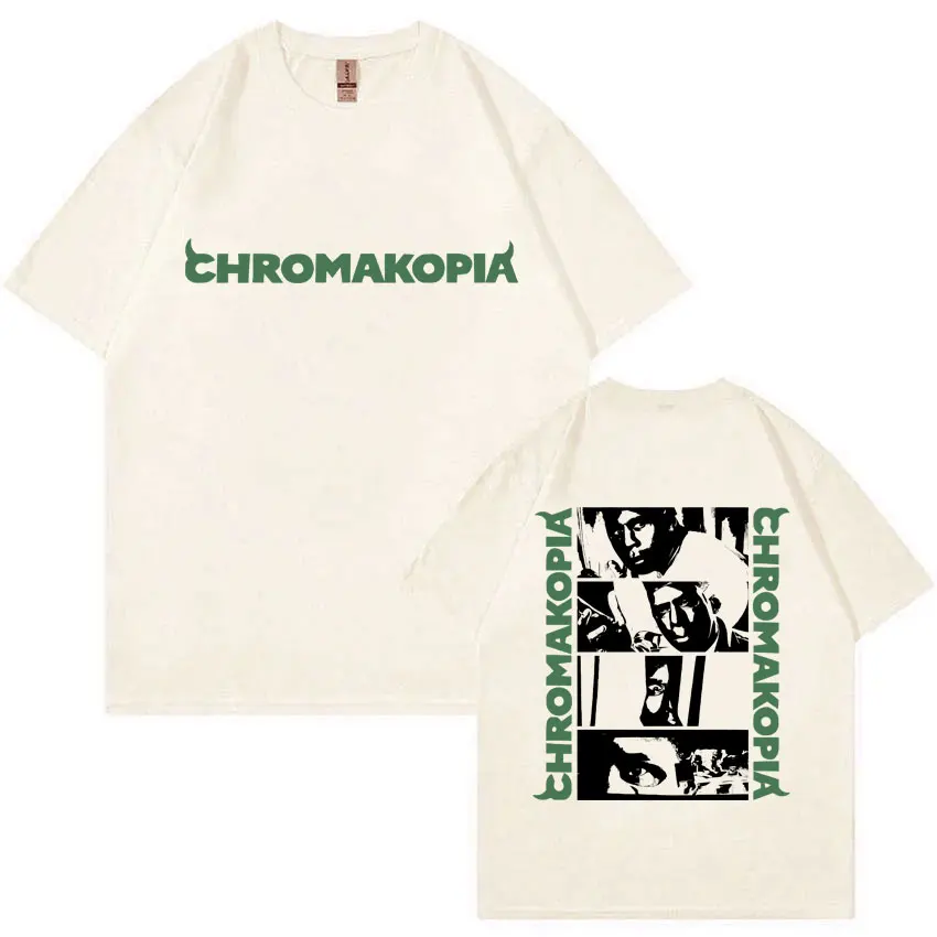 Tyler The Creator Chromakopia World Tour T-Shirt Men Cotton Oversized Tshirt Men's Hip Hop Fashion T-shirts Vintage Streetwear