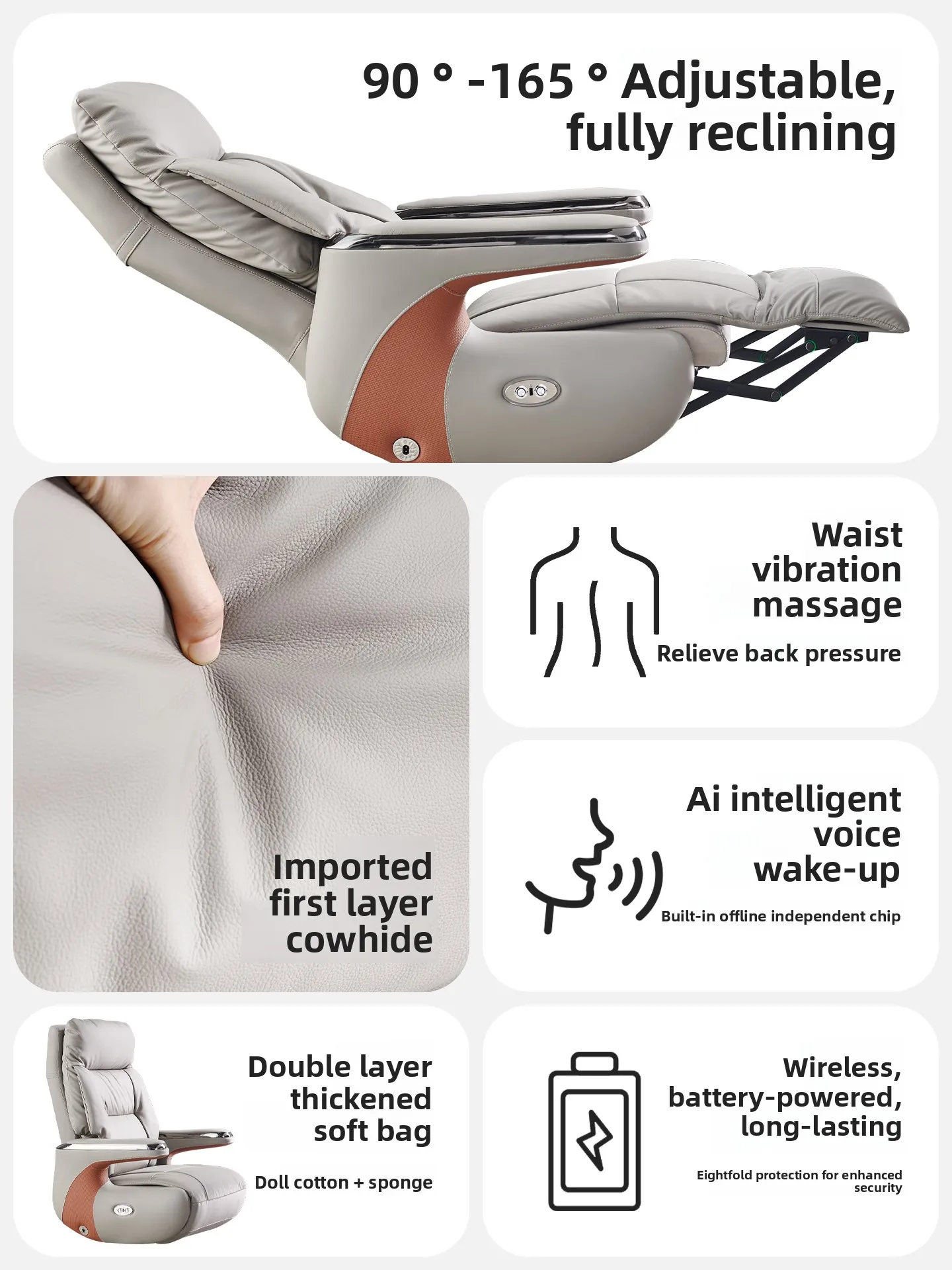 Роскошное эргономичное офисное кресло, электрическое массажное кресло для босса, натуральная кожа, компьютерное сиденье для руководителя, вентилируемое игровое кресло с подогревом