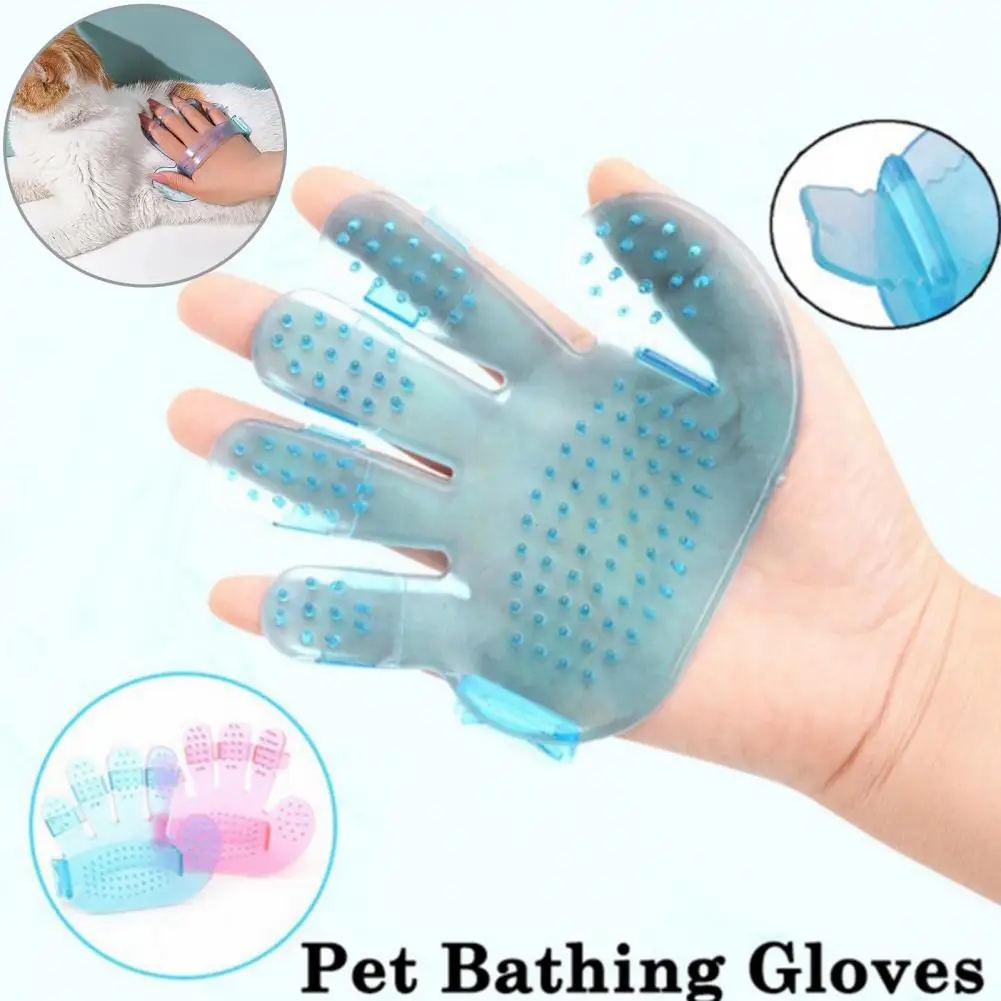 

2 Pcs Dog Grooming Brush Gloves，Rubber，Adjustable，Five-Finger，Shampoo Soothing Brush，Pet Grooming Cleaning Accessories