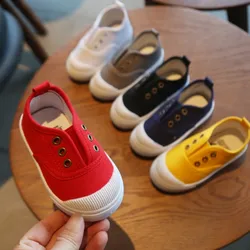 Toddler Girl Sneakers Boy Shoes Kids Canvas Shoes Casual Lace Up Classic Flats Children Shoes For Student Shoes For Girls Women